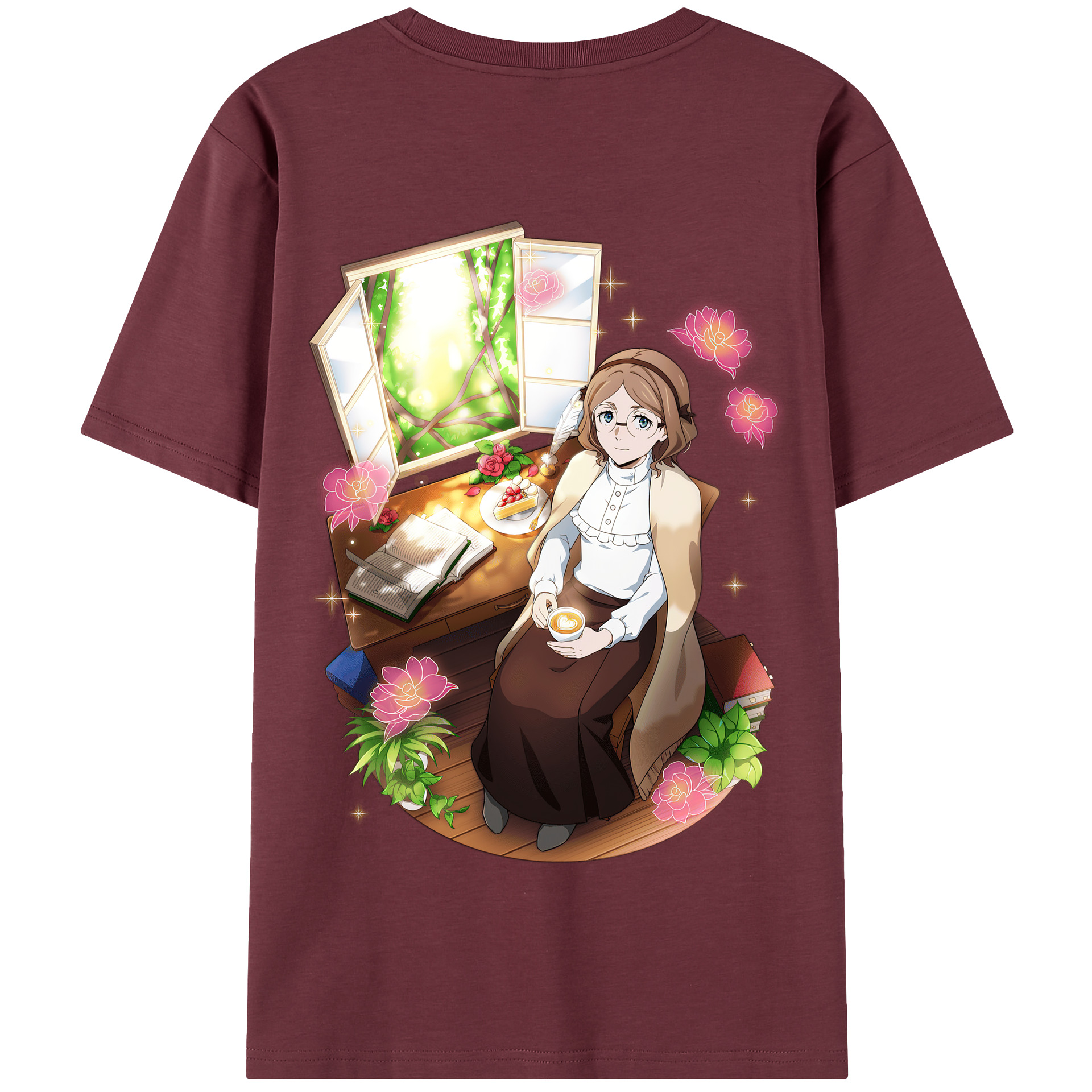 （画像用） 文豪ストレイドッグス Bungo Stray Dogs 綿100％半袖Tシャツ（背面プリント）